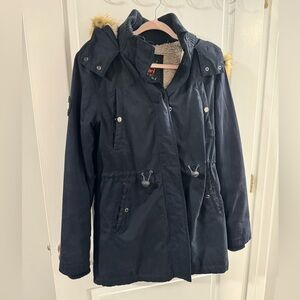 Superdry 021 Model Microfibre Jacket in Dark Navy
